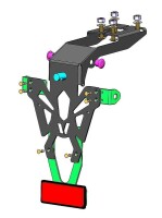 V PARTS Kennzeichenhalter schwarz Kawasaki Ninja 400