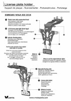 V PARTS Kennzeichenhalter schwarz Kawasaki Ninja 400