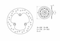 BREMBO Serie Oro Bremsscheibe starr - 68B40767