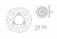 BREMBO Serie Oro Bremsscheibe starr - 68B40729