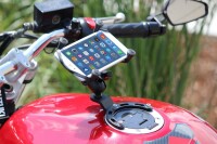 RAM MOUNTS X-Grip Phone Holder Short Arm Small Gas Tank Base - Large Phones