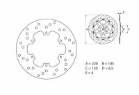 BREMBO Serie Oro Bremsscheibe starr - 68B40738