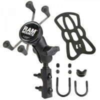 RAM MOUNTS X-Grip® Short Arm Phone Holder with Brake/Clutch Reservoir U-Bolt Base