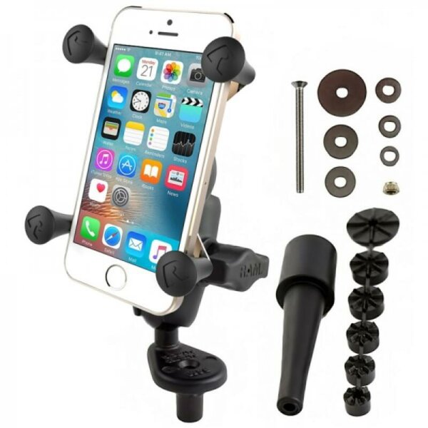 RAM MOUNTS X-Grip® Short Arm Phone Holder with Fork Stem Base