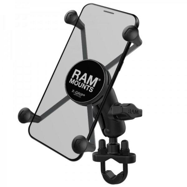 RAM MOUNTS X-Grip® Short Arm Phone Holder with Handlebar U-Bolt Base - Large Phones