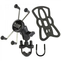 RAM MOUNTS X-Grip® Short Arm Phone Holder with Handlebar U-Bolt Base - Large Phones