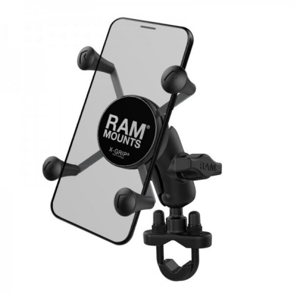 RAM MOUNTS X-Grip® Short Arm Phone Holder with Handlebar U-Bolt Base