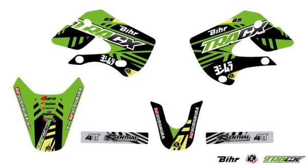 KUTVEK Tracx Deko-Kit grün Kawasaki KX65