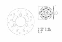 BREMBO Serie Oro Bremsscheibe starr - 68B40711