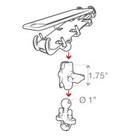 RAM MOUNTS Quick-Grip Short Arm Phone Holder Handlebar U-Bolt Base