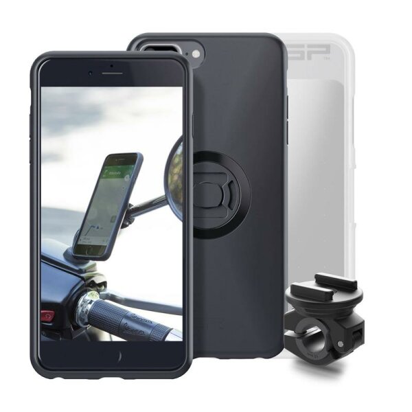 SP-CONNECT Moto Bundle fixed on Mirror iPhone 8+/7+/6S+/6+