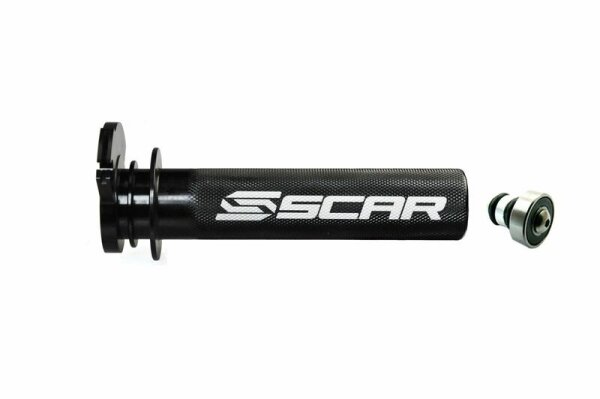 SCAR Gasgriffhülse Aluminium mit Kugellager schwarz Yamaha YZ125/250/250X