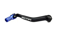 SCAR Schalthebel schwarz matt/Endstück blau Yamaha YZ125