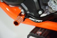 SCAR Schalthebel schwarz matt/Endstück orange KTM SXF450