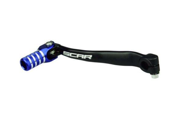 SCAR Schalthebel schwarz matt/Endstück blau Yamaha YZ85