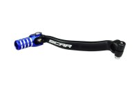 SCAR Schalthebel schwarz matt/Endstück blau Kawasaki KX250F