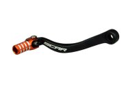 SCAR Schalthebel schwarz matt/Endstück orange KTM SX125