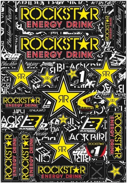 BLACKBIRD Rockstar Energy Sticker-Tafel