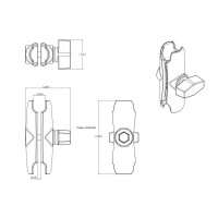 RAM MOUNTS Double Socket Arm - Medium Length