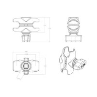 RAM MOUNTS Double Socket Arm - Short Length