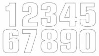 TECNOSEL Race Number 2 20x13cm White Set of 3