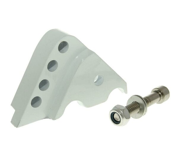 shock extender CNC 4-hole adjustable mounting - white for Minarelli horizontal