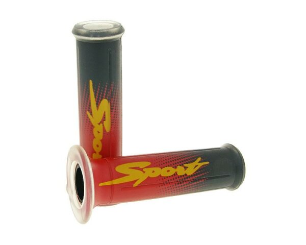 handlebar rubber grip set sport transparent red