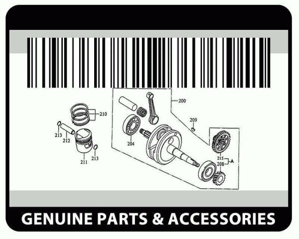 crankcase OEM for Piaggio / Derbi engine D50B0 kick start / E-start