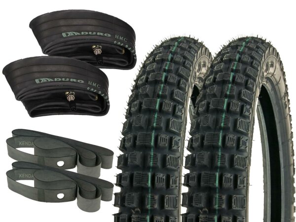 Reifen Set Heidenau Enduro K46 2.75-16 M/C 36B TT mit Schlauch