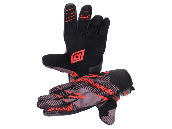 Handschuhe MX Doppler grau / rot - Größe L (10)