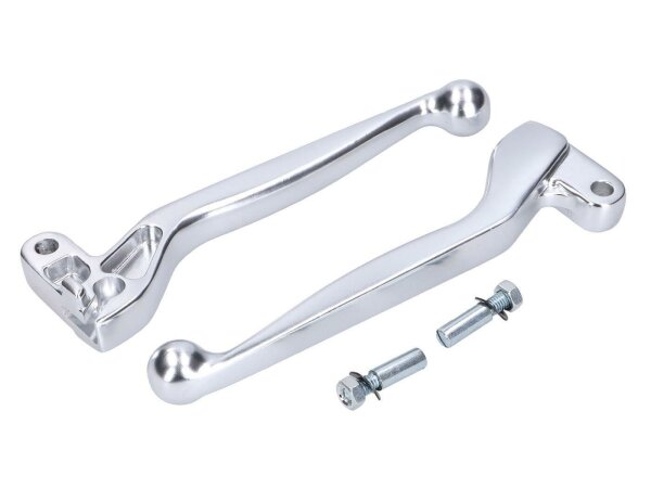 clutch and brake lever set ALU anodized, silver color for Simson S50, S51, S53, S70, S83, SR50, SR80