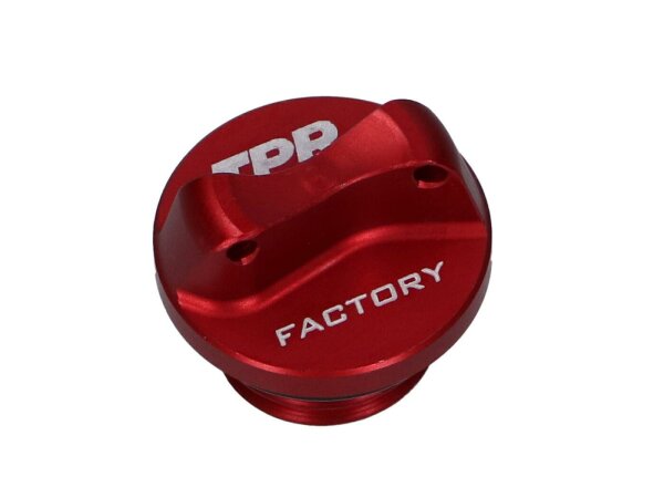 oil filler plug CNC TPR Factory red M16 w/ sealing ring for Minarelli AM3, AM4, AM5, AM6