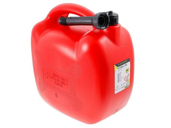 Benzinkanister aus Kunststoff, 20L, oval, rot