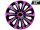 EXTRA STRONG Radkappen pink - schwarz 15", 4 Stk