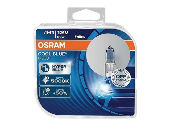 Glühlampen OSRAM H1 12V 55W P14.5s Cool Blue Intense, Next Generation, +100%, 2 Stk