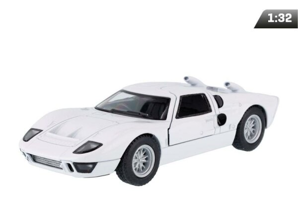 passend für kompatibel mit - Modell 1:32, Kinsmart, 1966 Ford GT40 MKII, weiß (A752FGTBI)