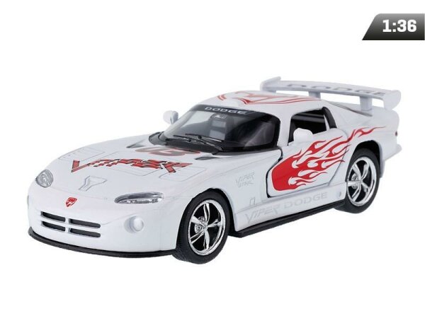 passend für kompatibel mit -  1:36, Kinsmart, Dodge Viper GTS-R, weiß (A715DVBI)