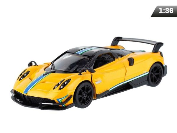 passend für kompatibel mit -  1:36, Kinsmart, Pagani Huayra BC 2016, gelb (A11708ZT)