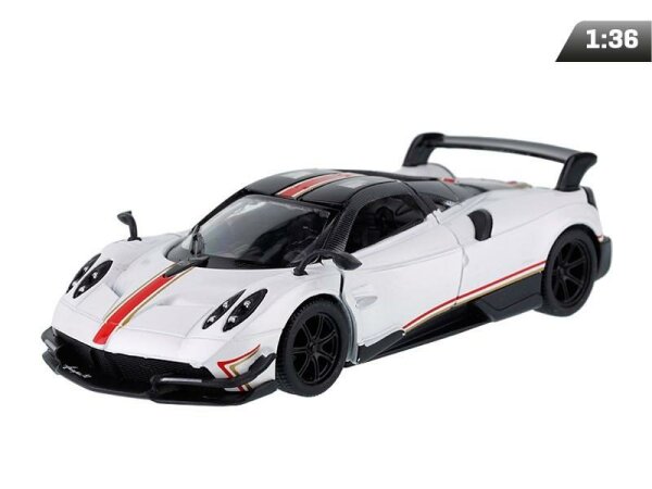 passend für kompatibel mit -  1:36, Kinsmart, Pagani Huayra BC 2016, weiß (A11708BI)