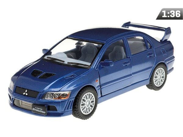 Modell 1:36, Mitsubishi Lancer Evolution VII, marineblau (A11760G)