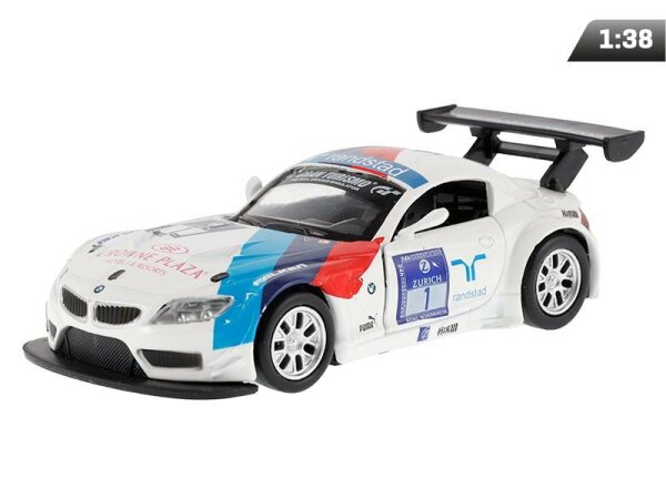 Modell 1:38 BMW Z4 GT3, weiß und blau