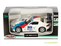 Modell 1:38 BMW Z4 GT3, weiß und blau