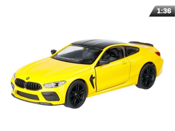 passend für kompatibel mit -  1:38, Kinsmart, BMW M8 Competition Coupé, gelb (A11751ZT)