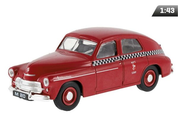 Modell 1:43 PRL WARSZAWA M20 TAXI, kirschrot