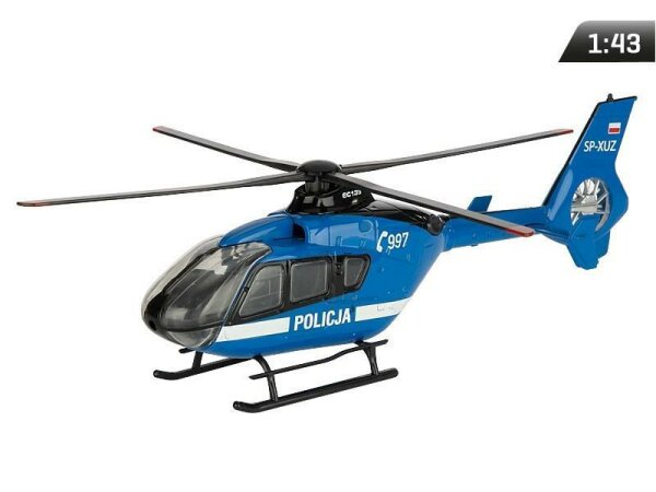 passend für kompatibel mit -  1:43, Polizeihubschrauber EC-135, blau