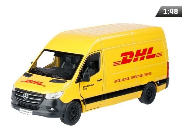 Modell 1:48, Mercedes-Benz Sprinter DHL Edition, gelb