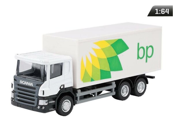 Modell 1:64, SCANIA P-Serie, BP-LKW, weiß