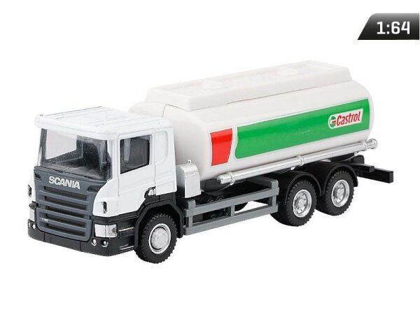 Modell 1:64, SCANIA P-Serie, Tankwagen Castrol, weiß