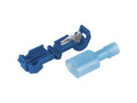 T-Schnelltrennverbinder, blau, 2,5–4,0 mm quadratisch, 16–14 AWG, 15 A max, 5 Stk