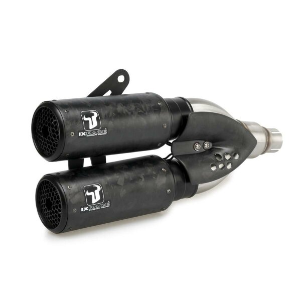 IXRACE DCX2 stainless steel/carbon forged rear silencer, GSX-S 750, 16-, GSR 750, 11-16